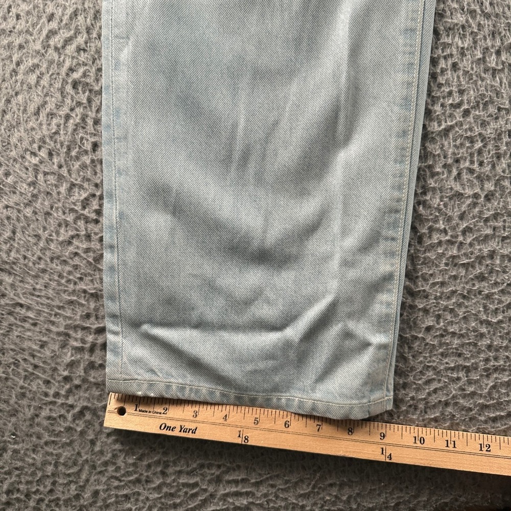 VIAVIA Jeans Womens 26 Straight Leg Light Blue Waxed High Rise Stretch USA - Picture 11 of 15